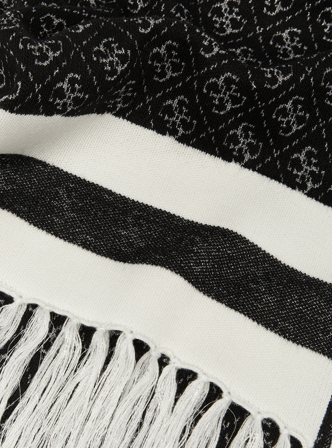 GUESS Black White Logo Valerie Scarf 