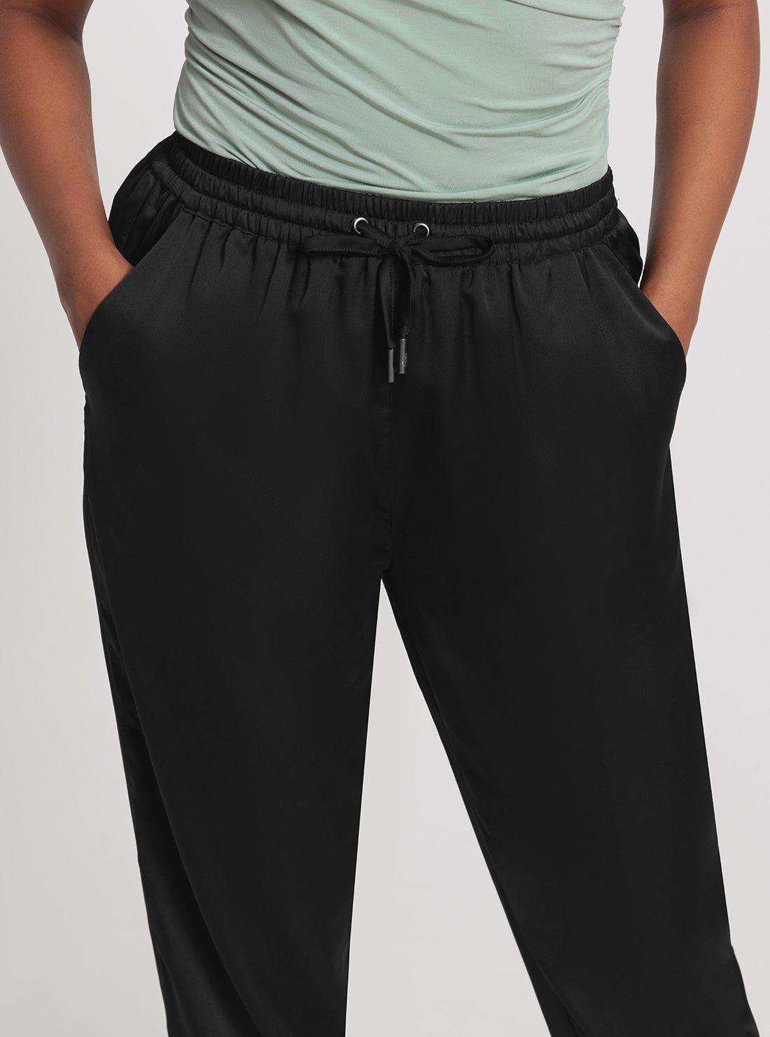 GUESS Eco Black Viola Jogger Pants front view