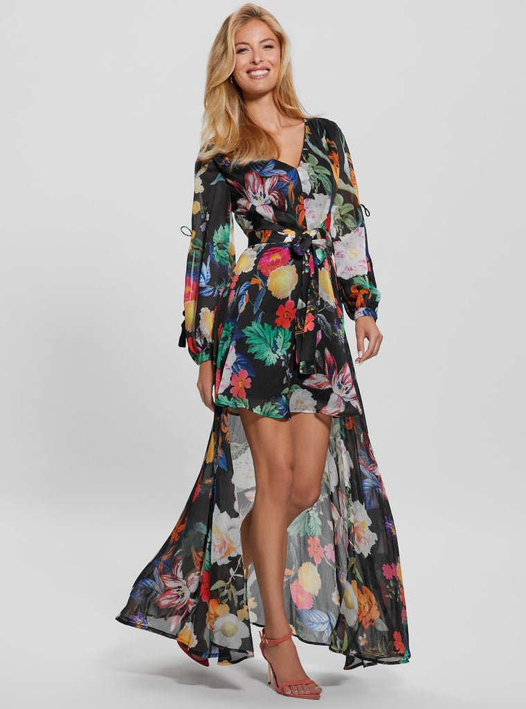 Eco Garden Print Farrah Maxi Dress | GUESS