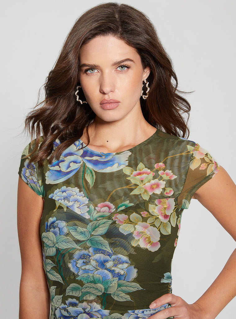 Eco Floral Print Aida Mini Dress | GUESS
