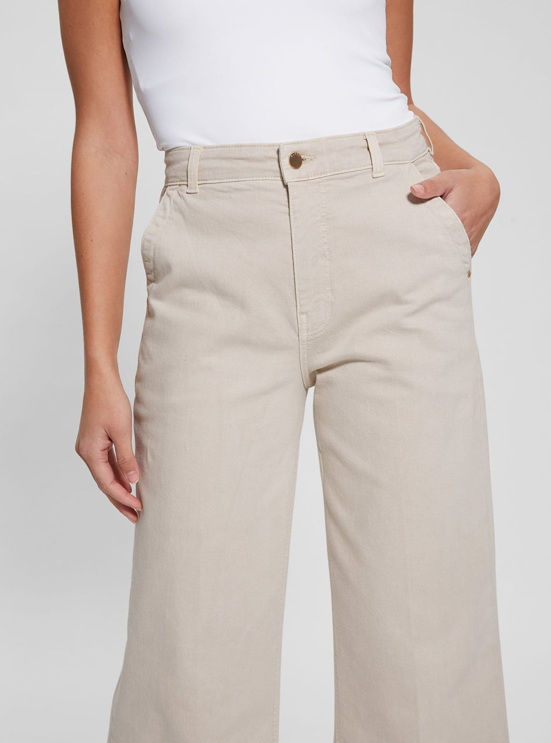 Beige Darma Wide Leg Pant