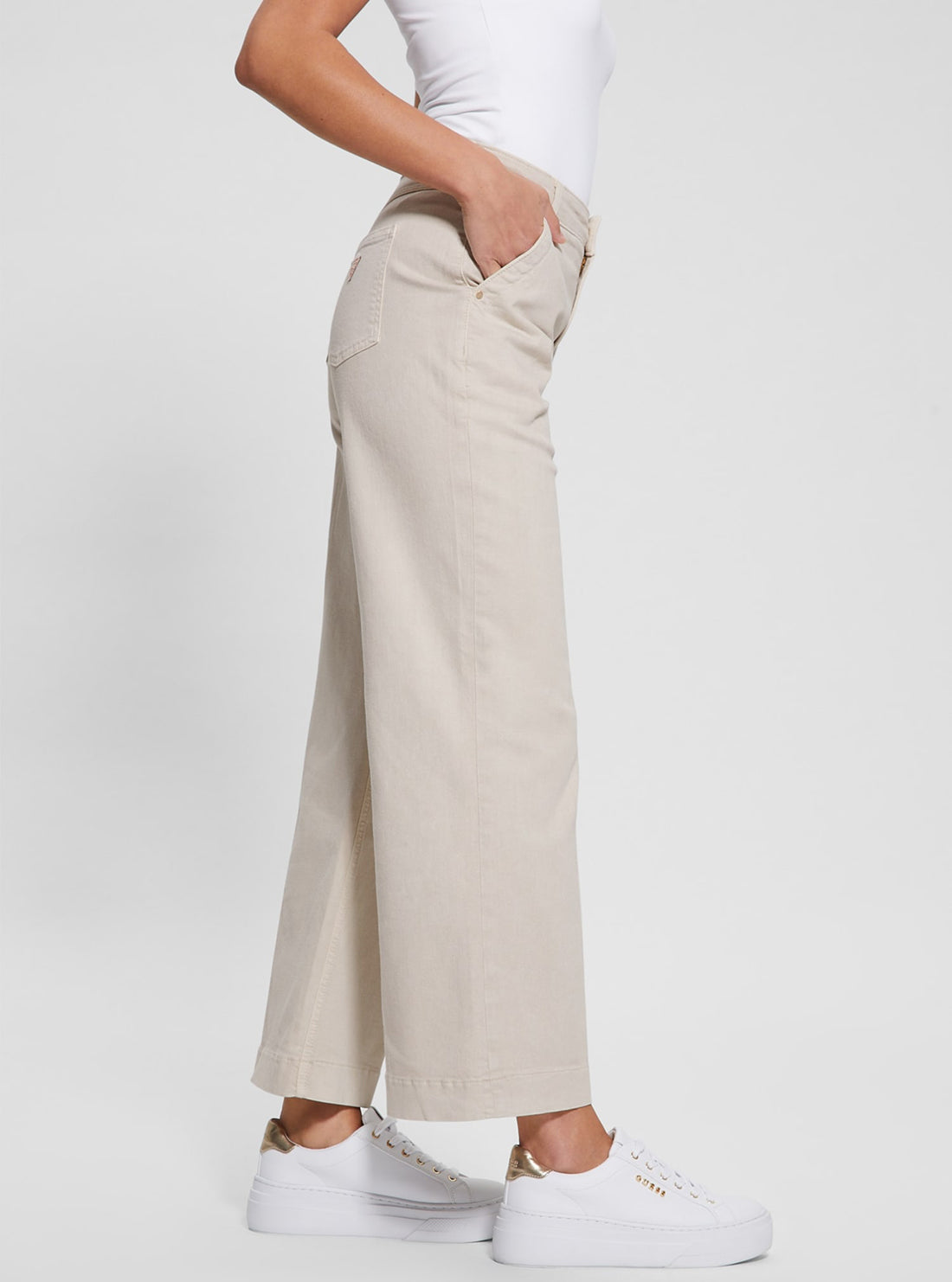 Beige Darma Wide Leg Pant