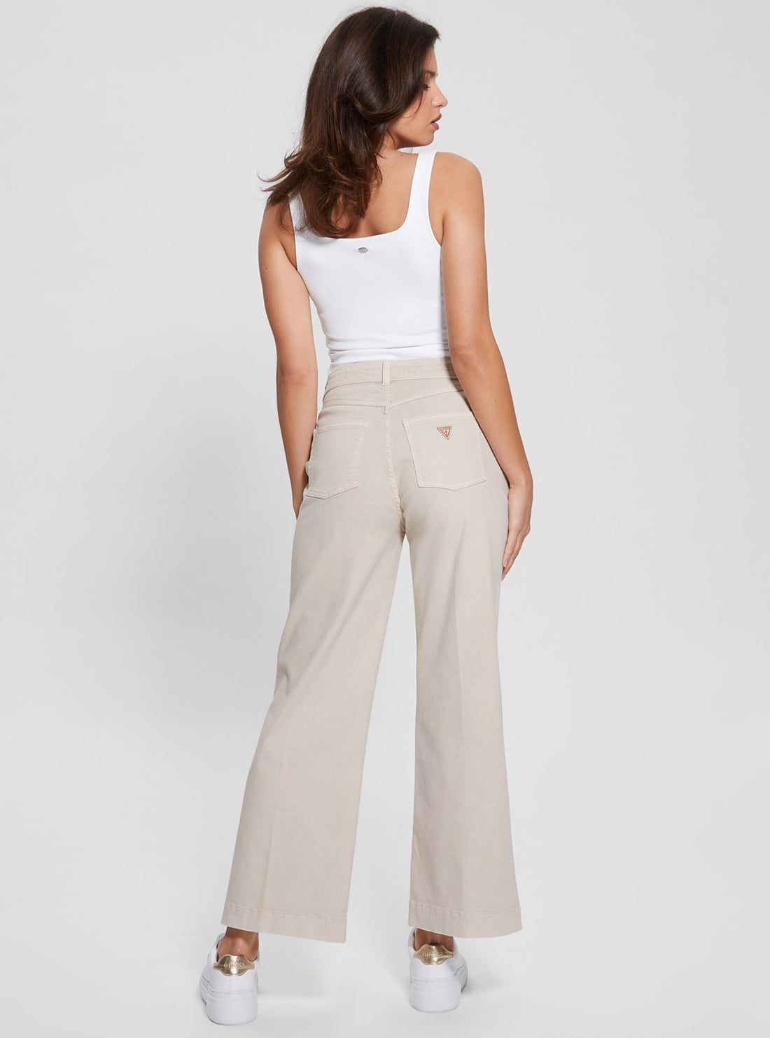 Beige Darma Wide Leg Pant