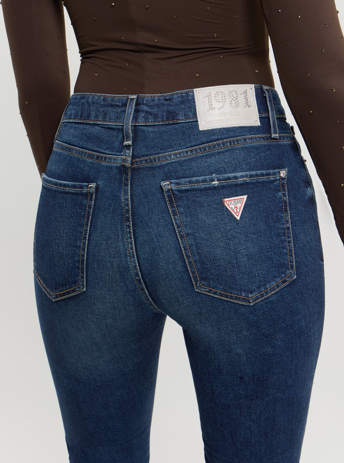 Blue Sexy Flare High Rise in Dark Wash