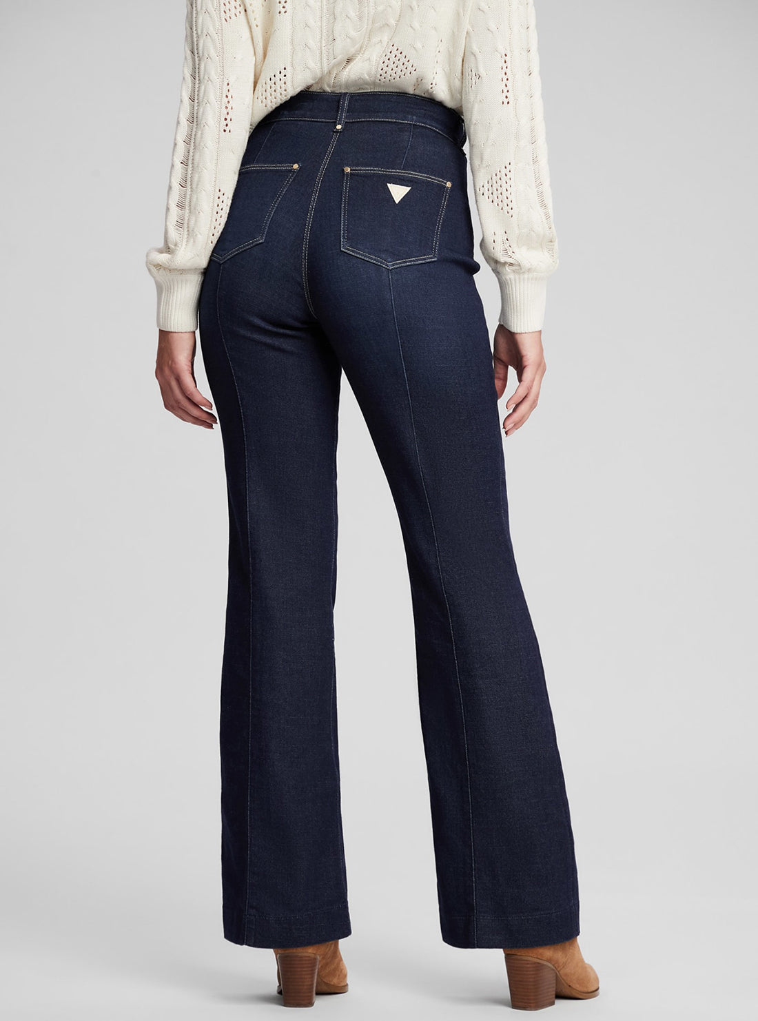 Blue New Faye Denim Jeans in Dark Wash