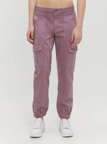 Lavender Juno Cargo Pants front view