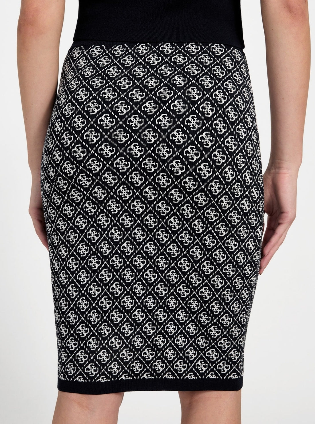 GUESS Womens Blue Lise 4G Midi Sweater Skirt W4BD53Z37K0 Back VIew