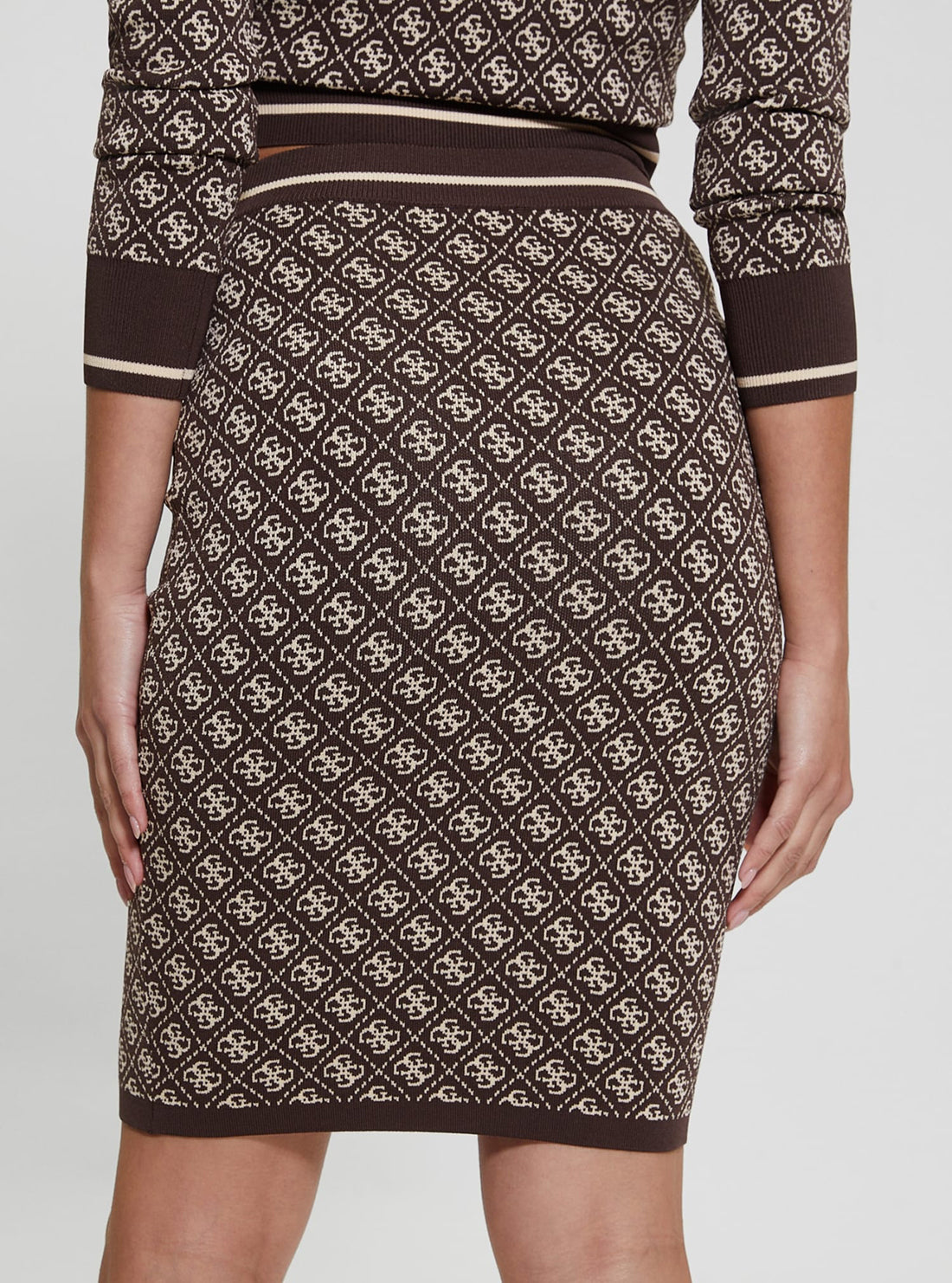 Brown Logo 4G Lise Knit Midi Skirt