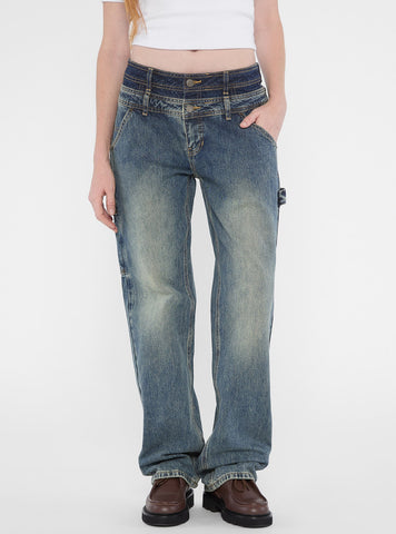 Guess Originals Double Waistband Carpenter Jeans