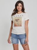 Beige Pictured Strass T-Shirt