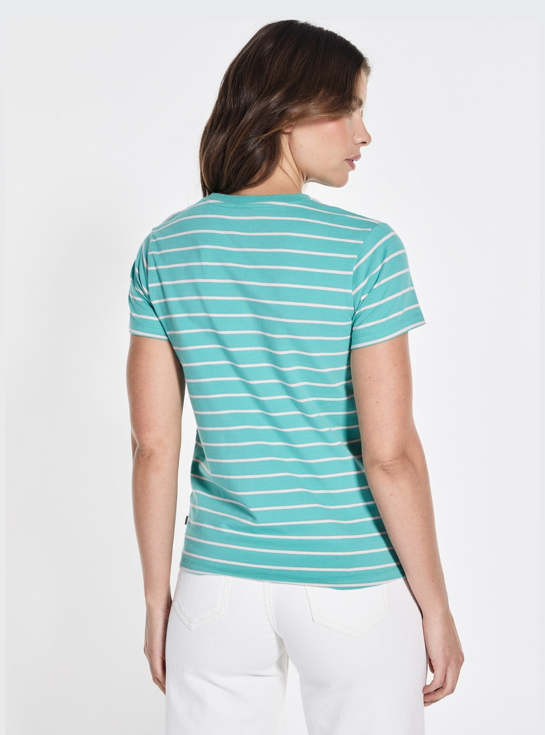Guess Jeans Green Striped Script T-Shirt W4BI53KCIE1 Back View