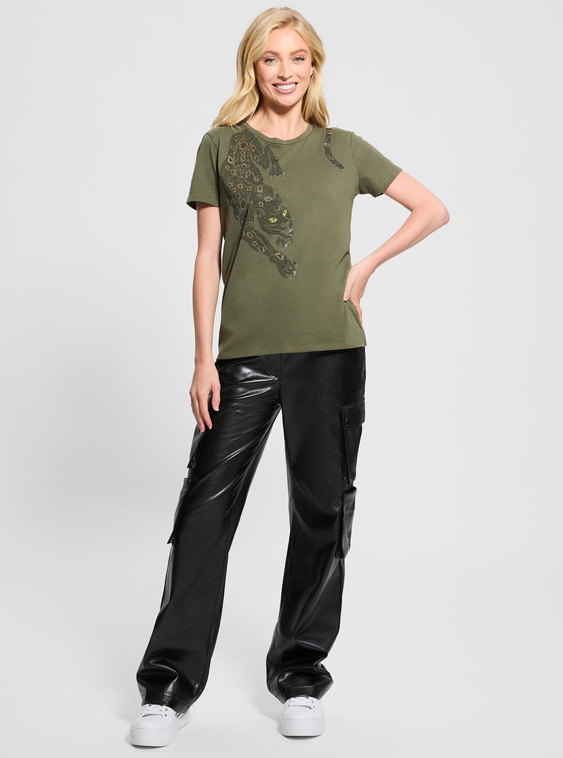 Eco Green Crystal Panther T-Shirt