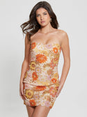 Orange Fia Sequin Mini Dress