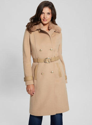 Beige Amelia Belted Coat