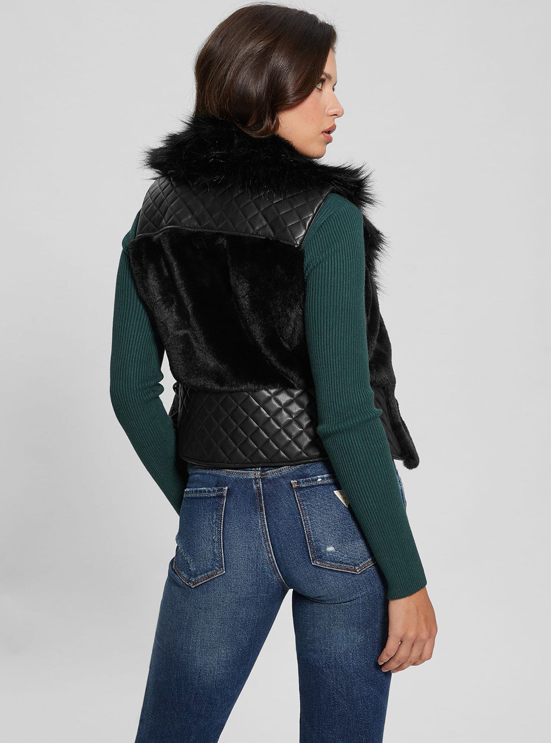 Black Emma Fur Vest