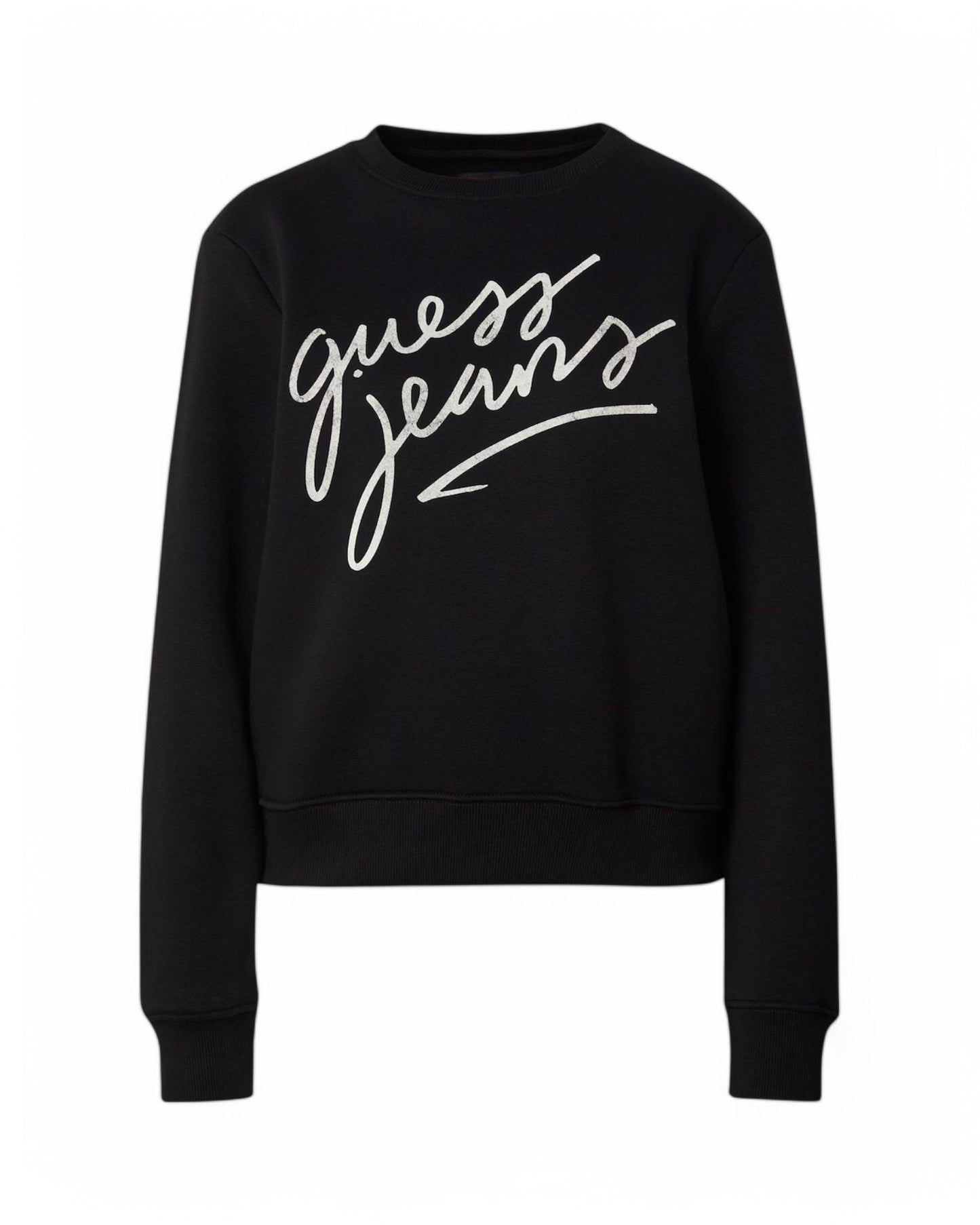 Guess Jeans Crew Neck Regular Italic Logo Sweat