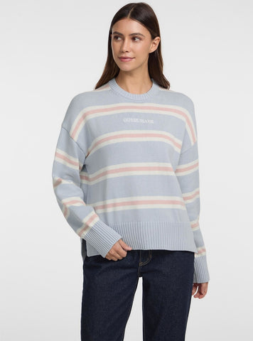 Guess Jeans Multi-Striped Sweater W4BR09Z3HM1 Front View