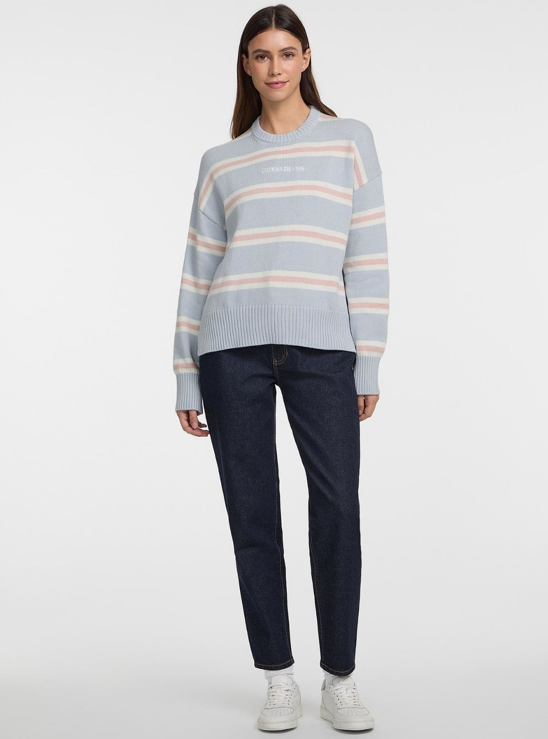 Guess Jeans Multi-Striped Sweater W4BR09Z3HM1 Full View