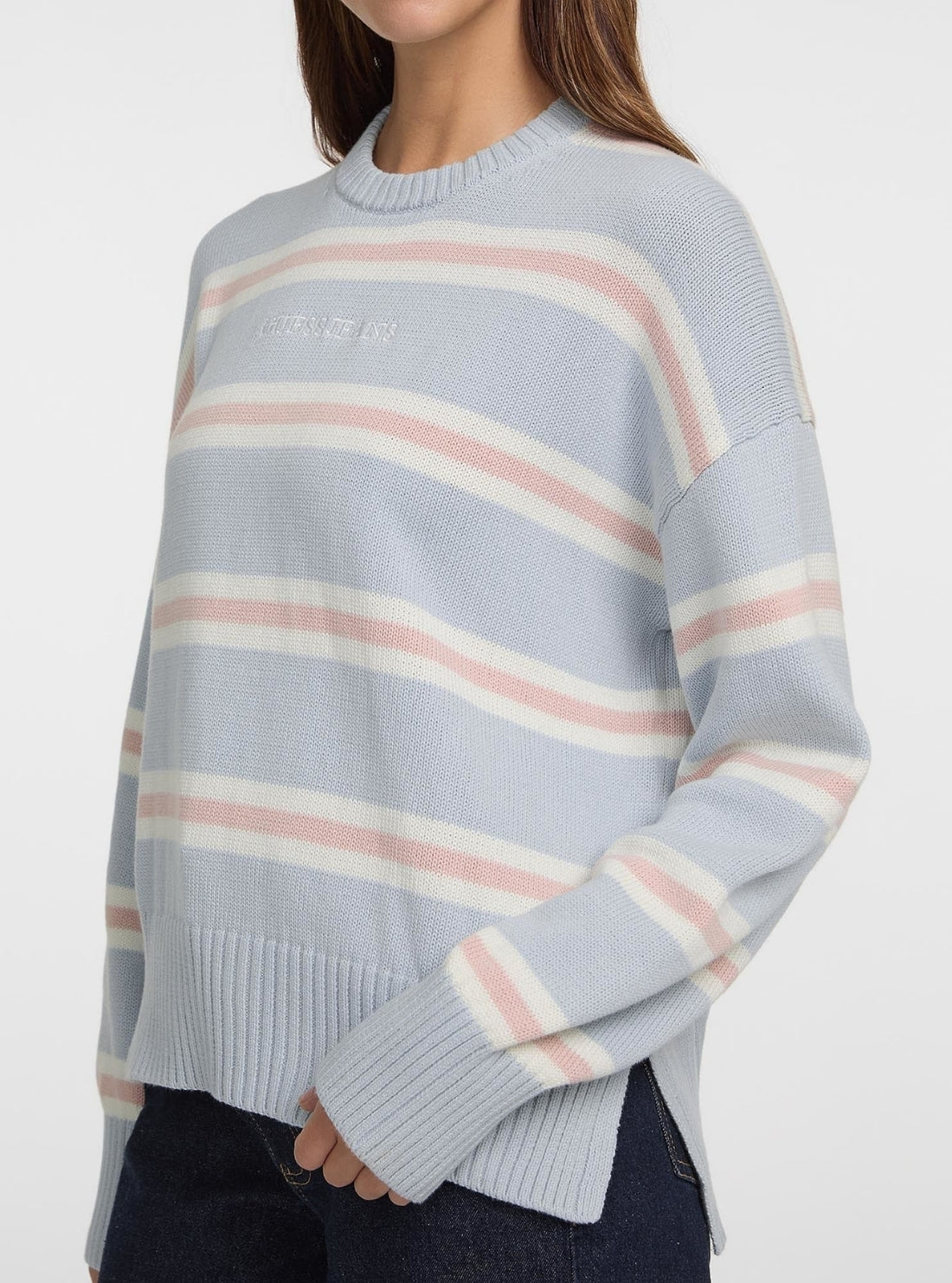 Guess Jeans Multi-Striped Sweater W4BR09Z3HM1 Detail View