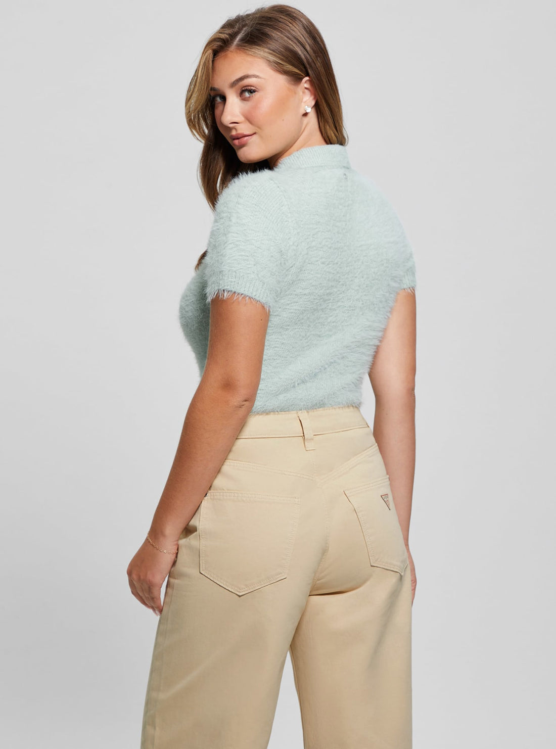 Blue Coraline Knit Polo T-Shirt