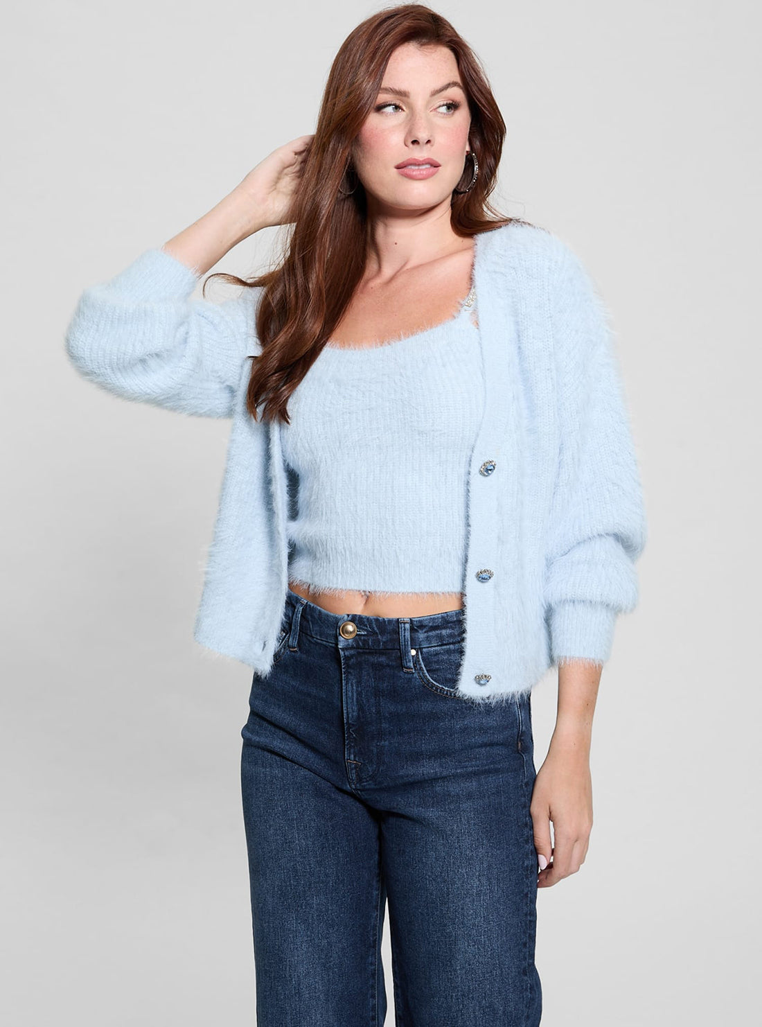 Blue Keyla Knit Cardigan