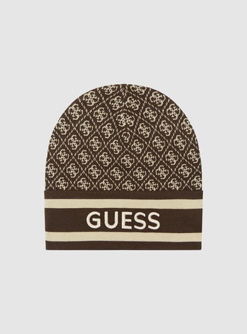 Dark Brown Logo Knit Beanie