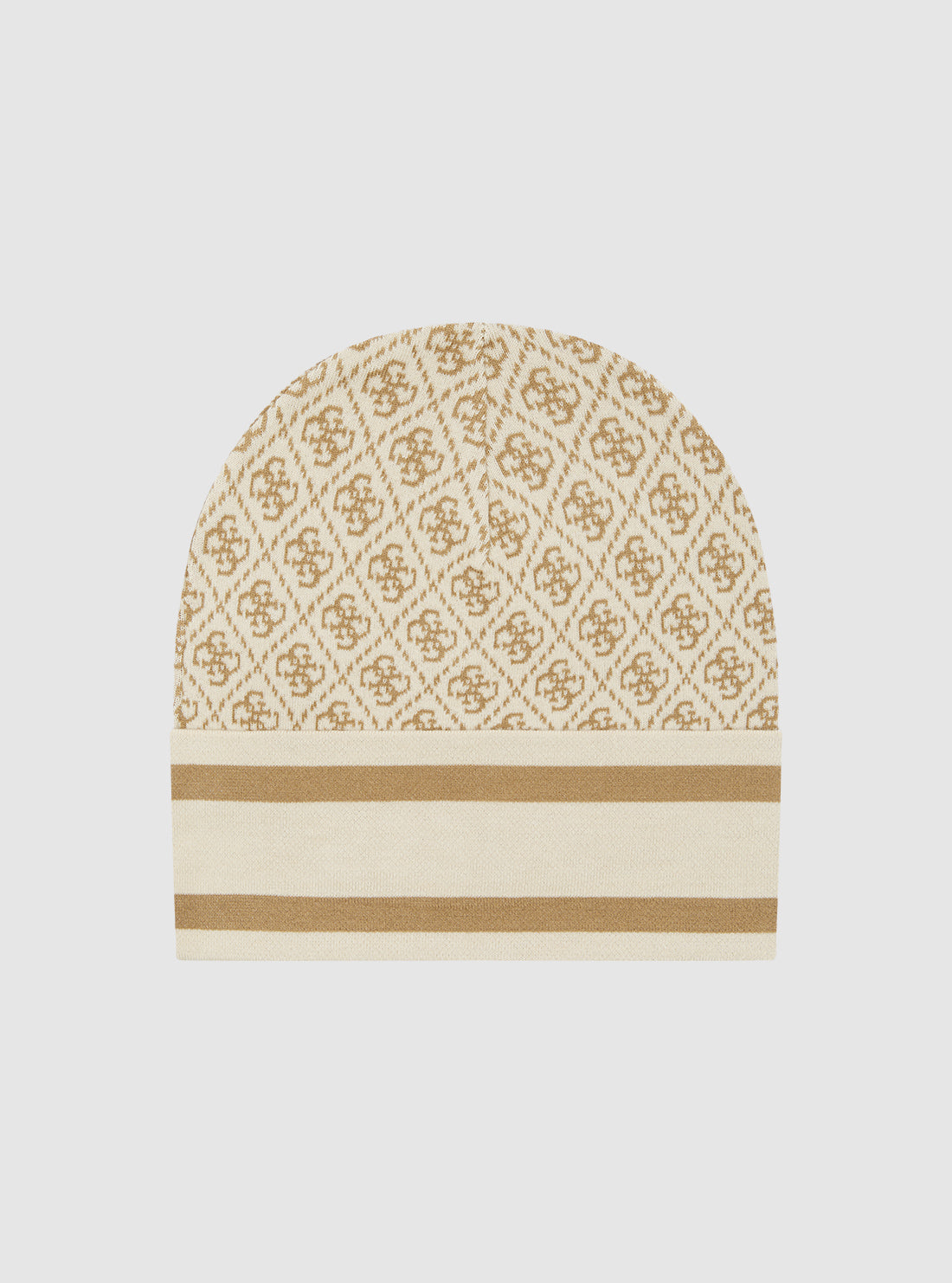 Beige Logo Knit Beanie