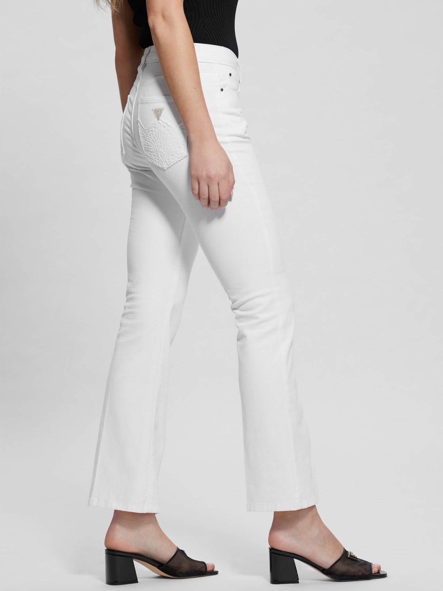 High-Rise Sexy Flare Denim in White Wash