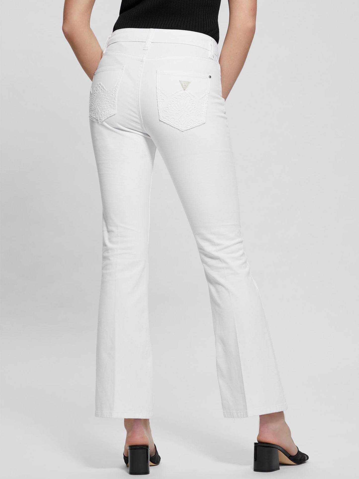 High-Rise Sexy Flare Denim in White Wash