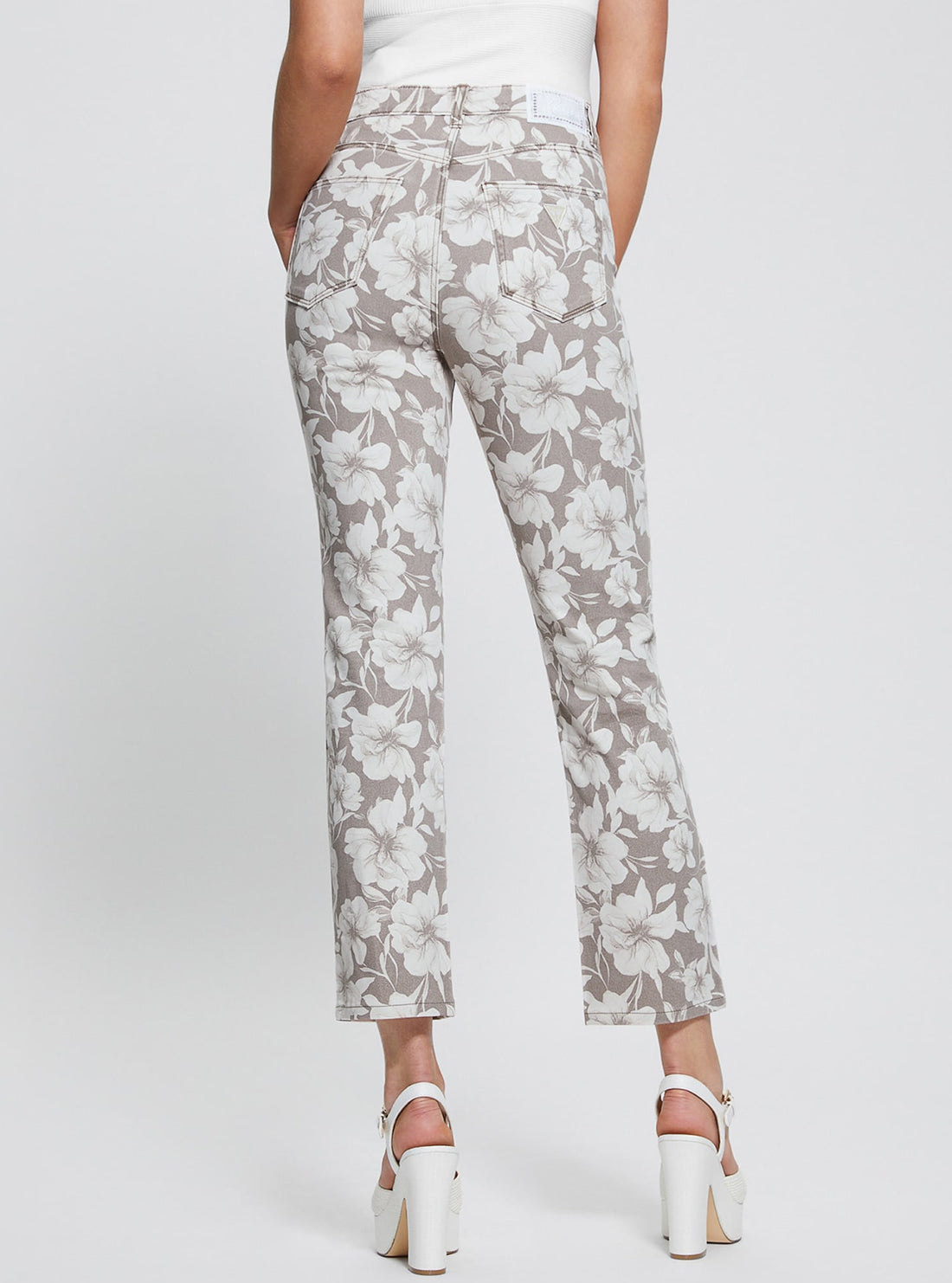 GUESS Floral Print High-Rise Girly Pants