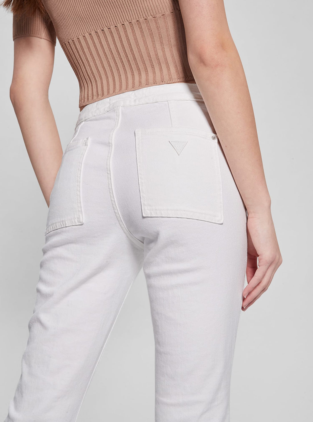 White Tahlia Kick Flare Pants