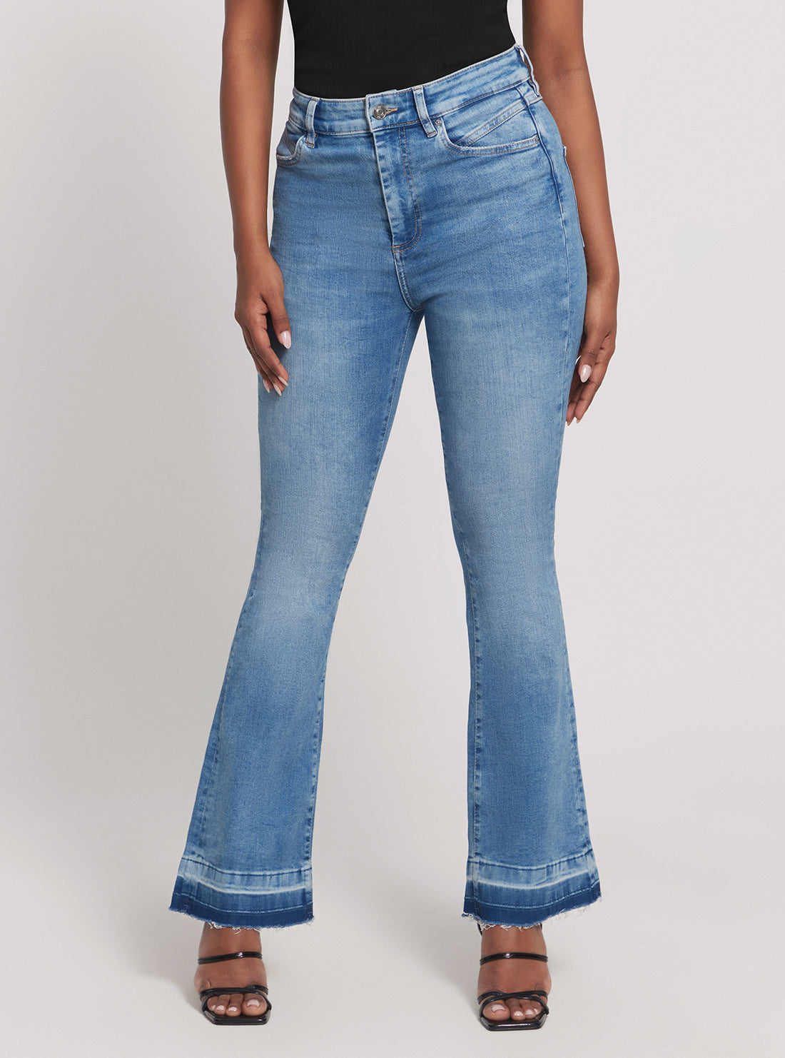 High-Rise Pop 70s Denim Jeans in Mid Wash