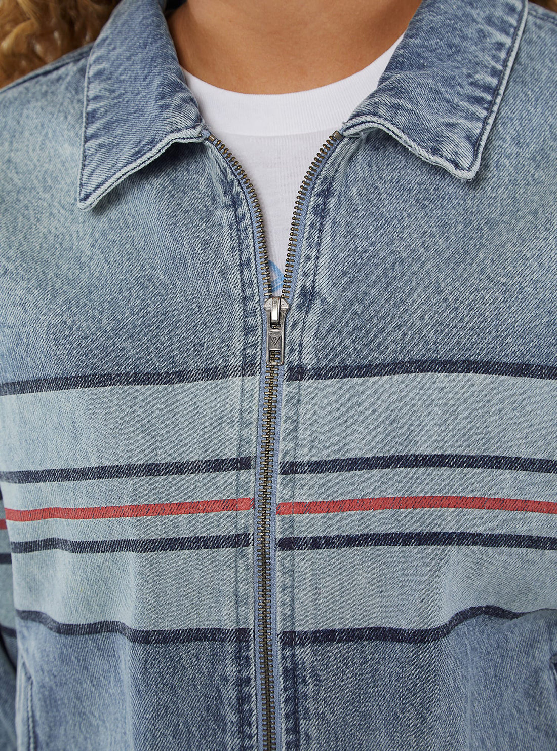 Guess Originals Chest Stripe Bomber Jacket detail view