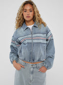 Guess Originals Chest Stripe Bomber Jacket front view