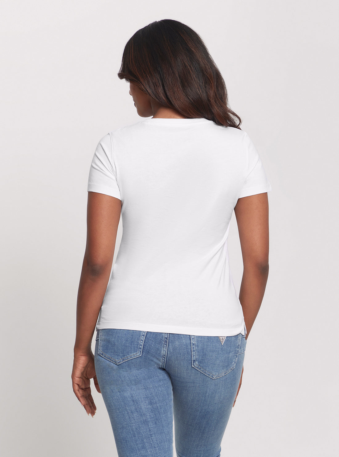 GUESS Eco White Sequins Logo T-Shirt back view