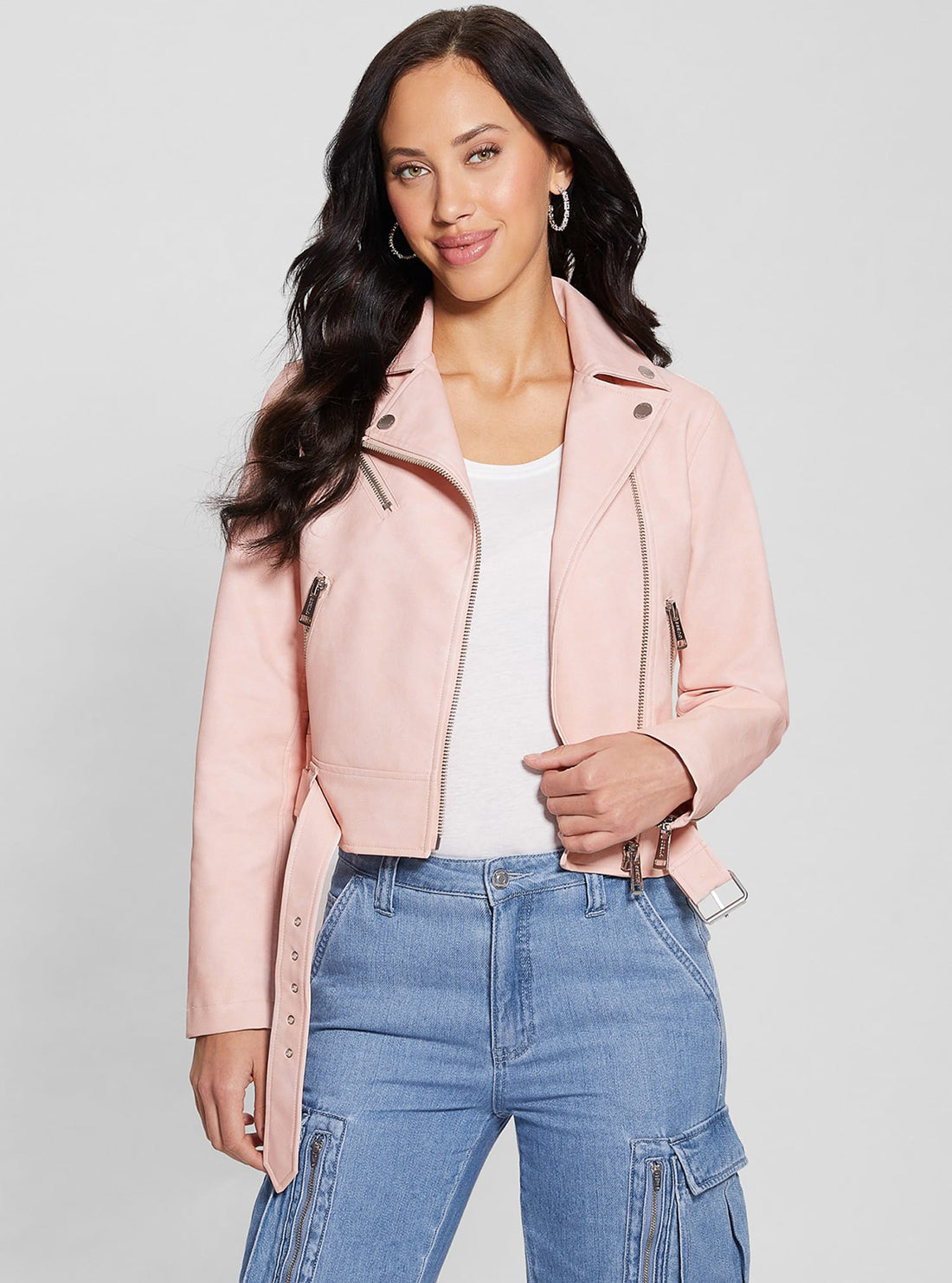 Pink Patty Biker Jacket GUESS - Main Image