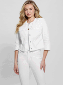 GUESS White Teresa Jacket front view