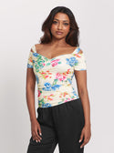 Floral Print Emily Top front view