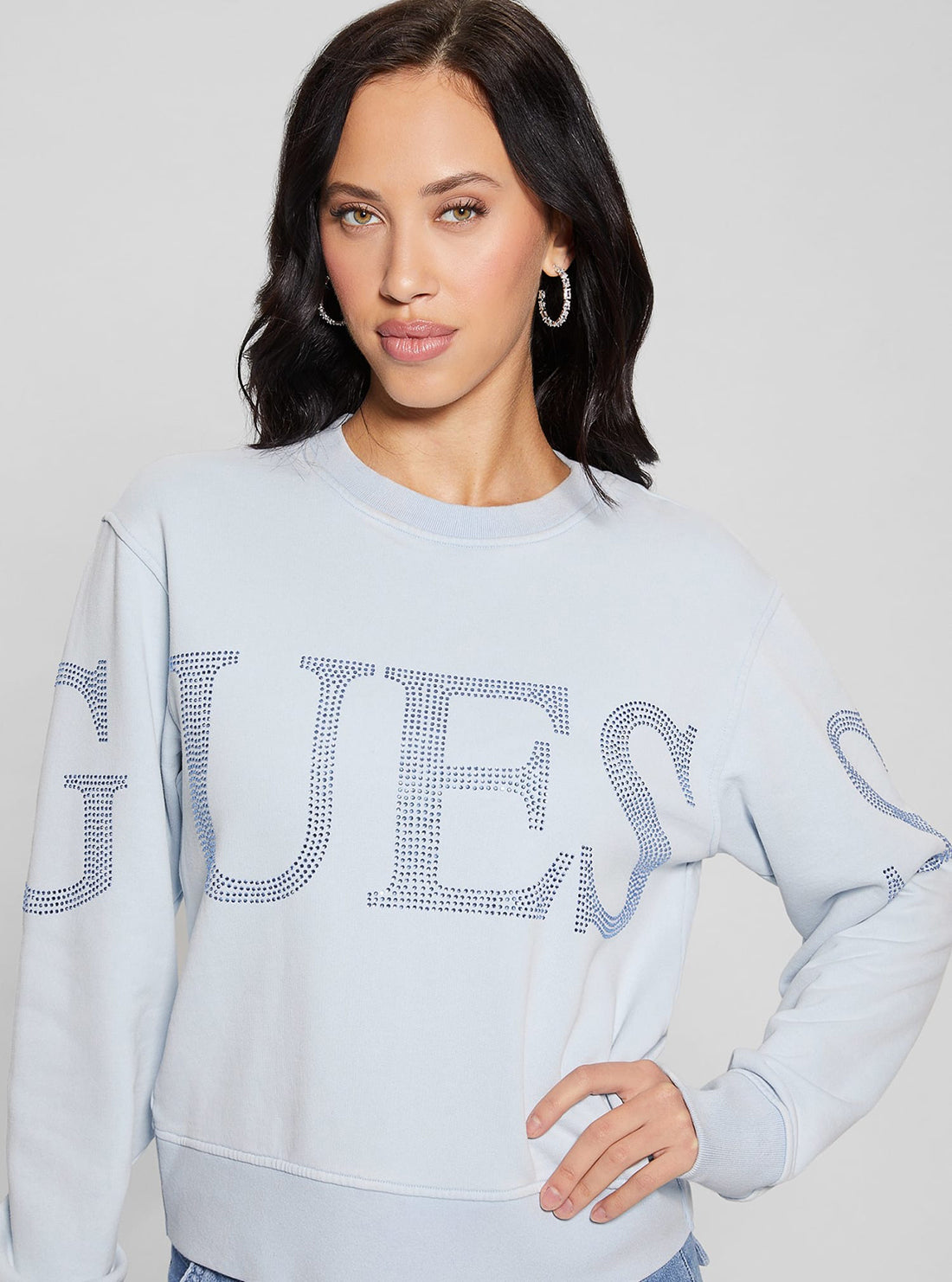 GUESS Blue Vintage Logo Jumper detail view