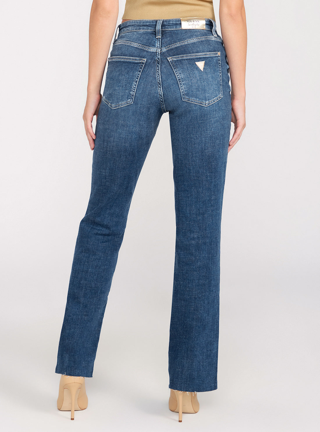 GUESS Mid-Rise Straight Leg 80s Denim Jeans back view