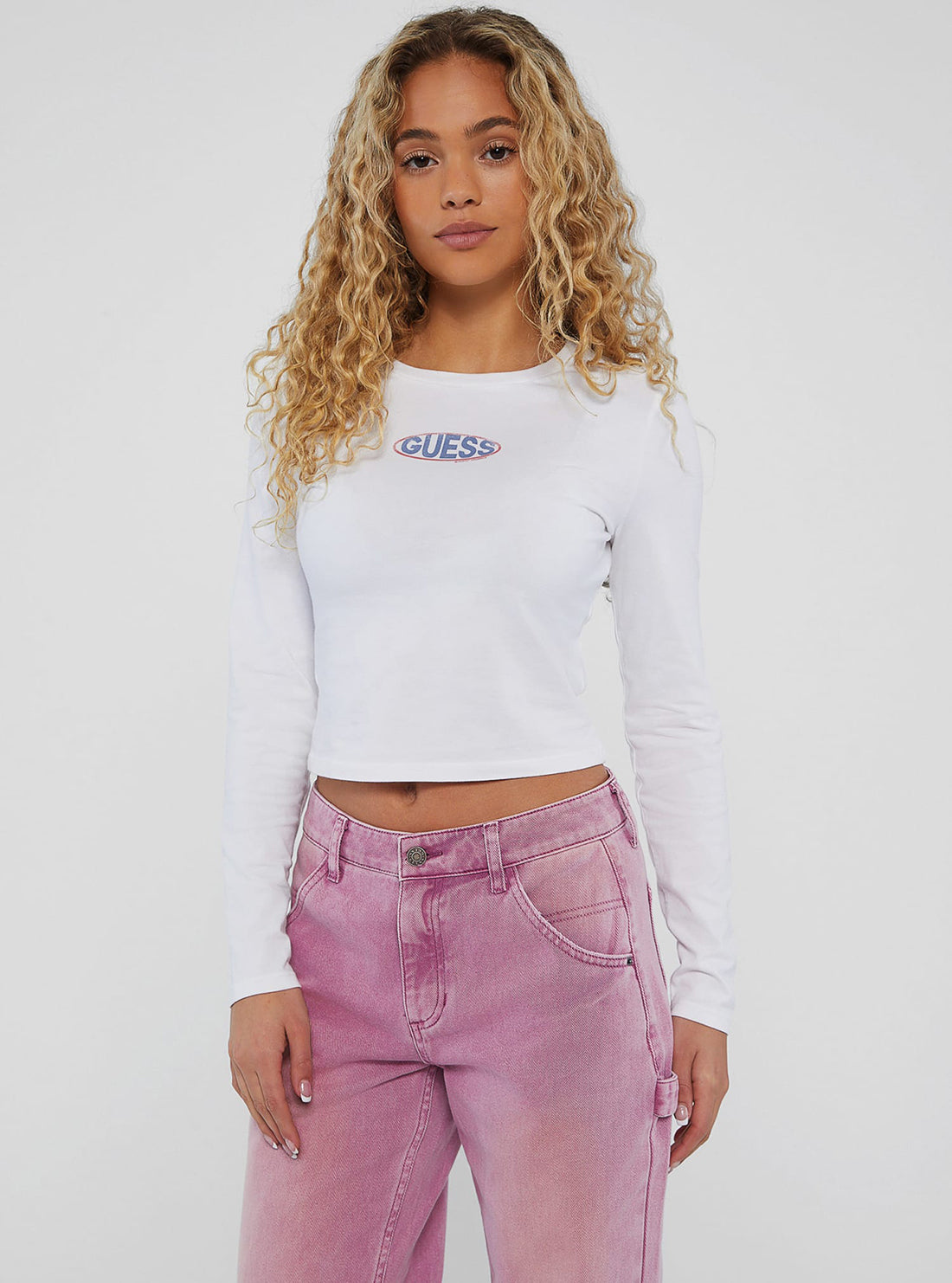 Guess Originals White Oval Logo T-Shirt