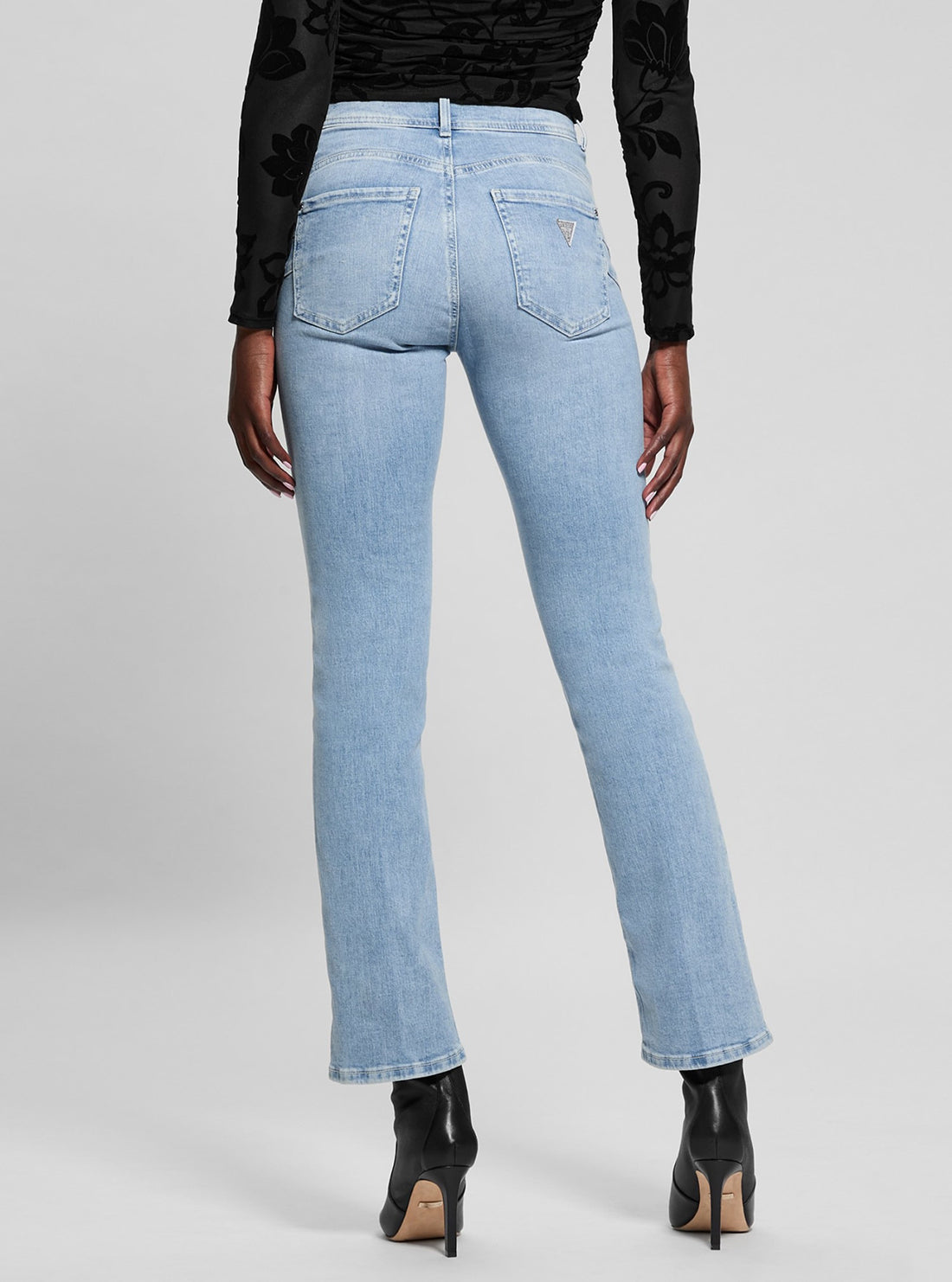 Blue Denim Shape Up Straight Leg Jeans in Light Wash