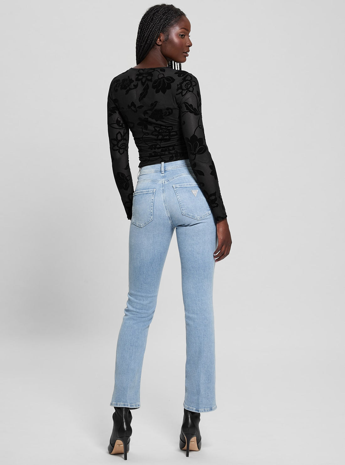 Blue Denim Shape Up Straight Leg Jeans in Light Wash