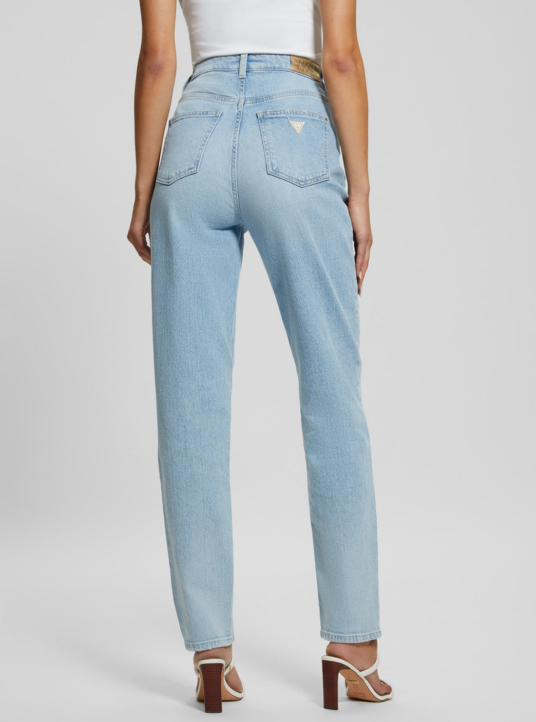 Blue Denim Mom Jean in Light Wash