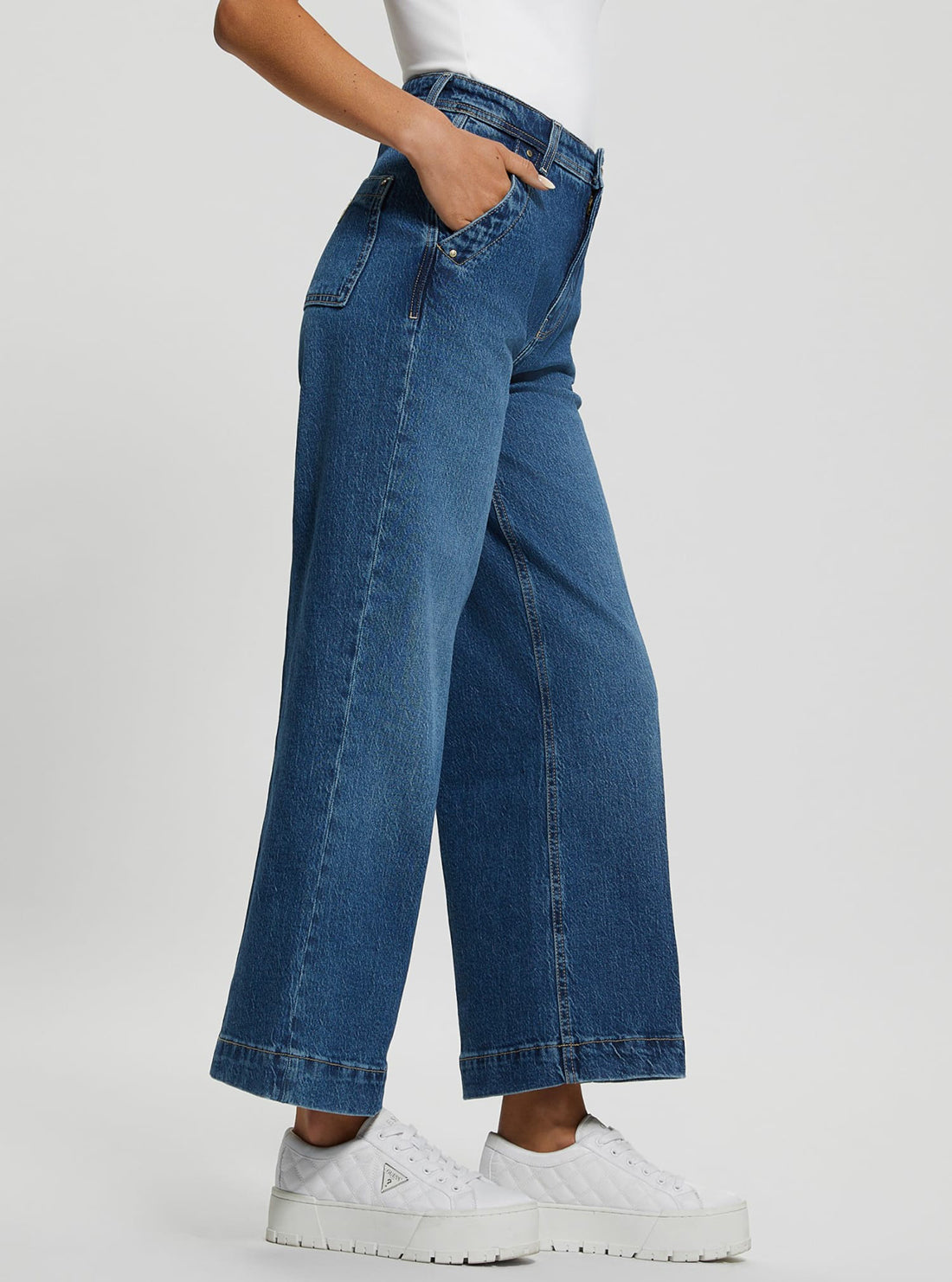 High-Rise Dakota Wide Leg Jeans in Mid Wash