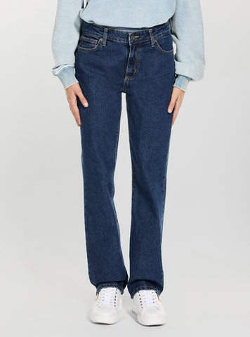 Guess Jeans G08 Straight Leg Jeans in Medium Wash W4YA98D5CC2 Front View