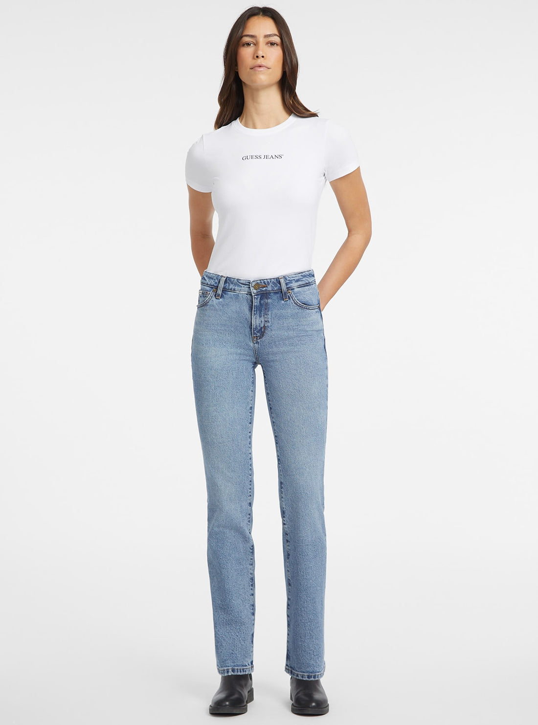 Guess Jeans G08 Mid Rise Straight Jeans full view