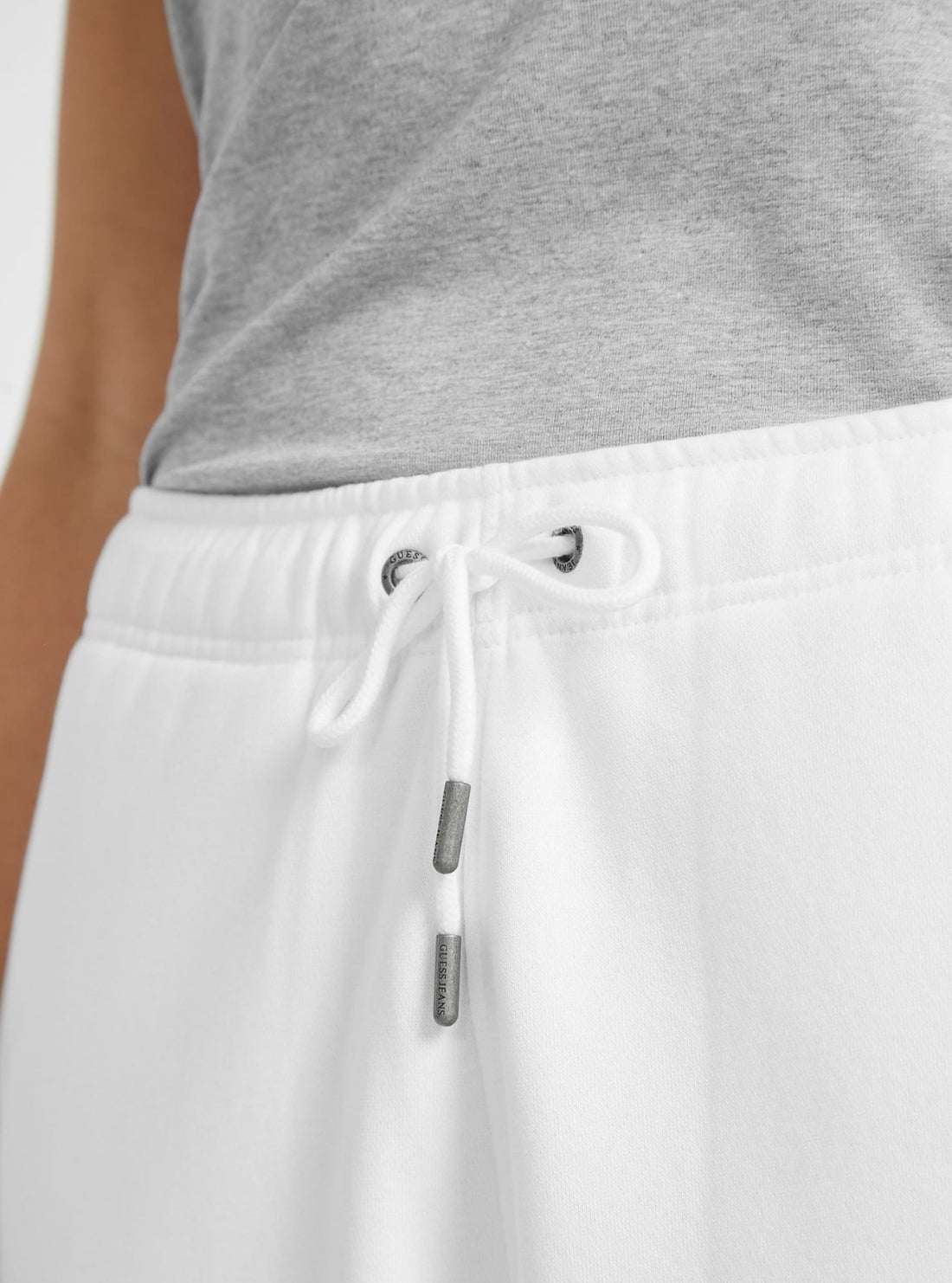 Guess Jeans White Mini Label Jogger W4YB33KC811 Detail View