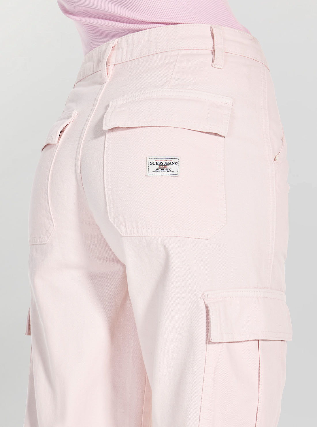 Guess Jeans Pink Cargo Chino Pants W4YB61WGCV1 Detail View