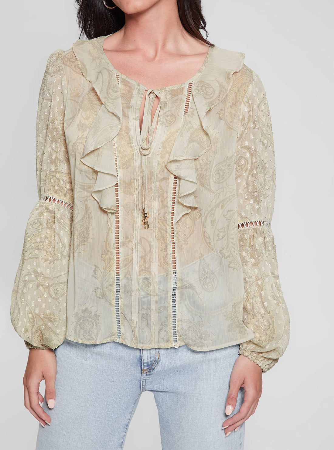 Eco Beige Long Sleeve Laila Top